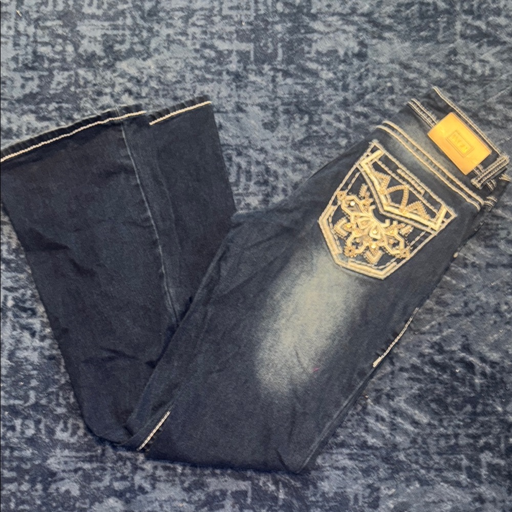 Angel Kids Jeans with Embroidered Pocket